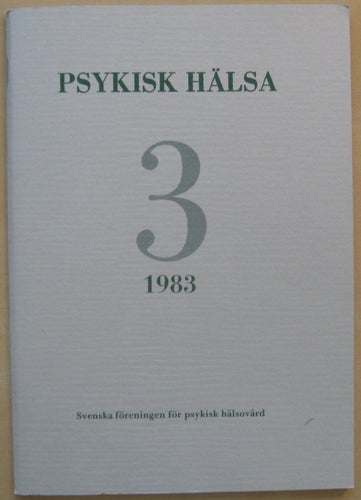 Psykisk Hälsa nr 3, 1983 (sfph)
