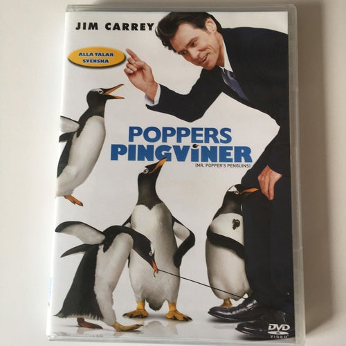 Poppers pingviner (Jim Carrey, 2011) 1st beg. DVD / Svenskt tal.