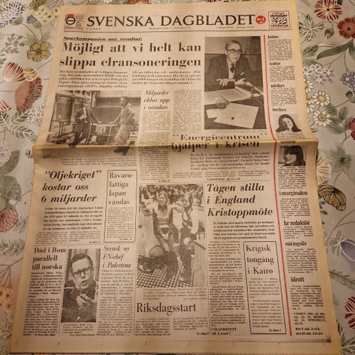 Svenska Dagbladet från 1974