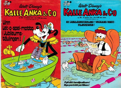 Kalle Anka & C:o, Walt Disney, nr 42 & 43 1973
