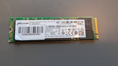 256GB Micron 2200S NVMe SSD M.2 2280 Gen3 x4
