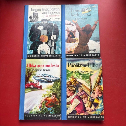 4 böcker NUORTEN TOIVEKIRJASTO nr 33, 84, 104, 171 1959-1966