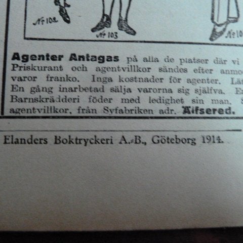 TIDSFÖRDRIF, 1914, SPEGLARNA, TIDNING