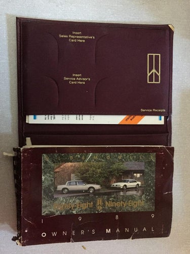 1989 Oldsmobile Owners Manual Eighty-Eight & Ninety-Eight