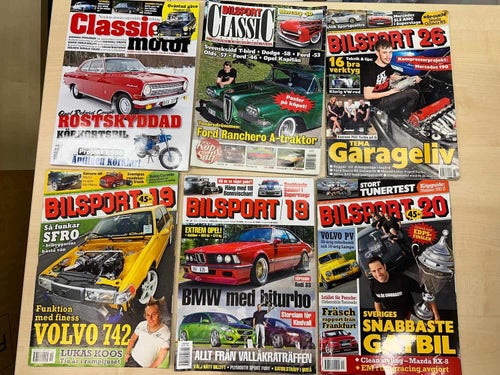 11 st. Tidningar om bilar- Bilsport, nostalgia, Classic motor