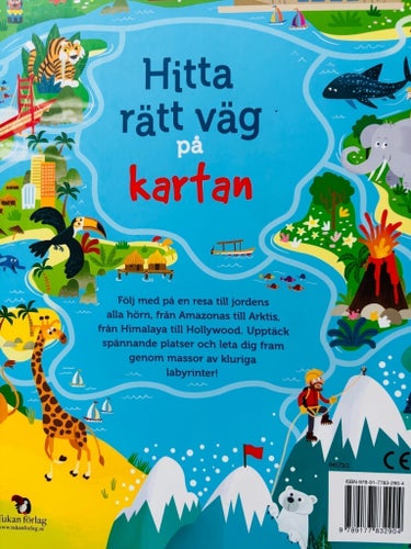 Hitta rätt väg på kartan, barnbok, helt ny, lärobok