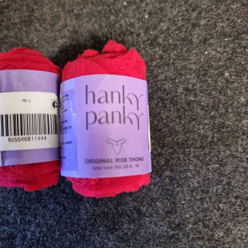 2-pack Hanky Panky Original Rise Thong, Röd, One Size