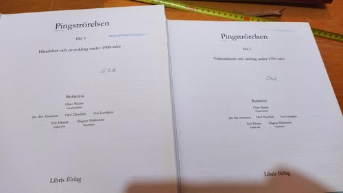 Pingströrelsen 1- 2 Bok. Very Fine plus. BM