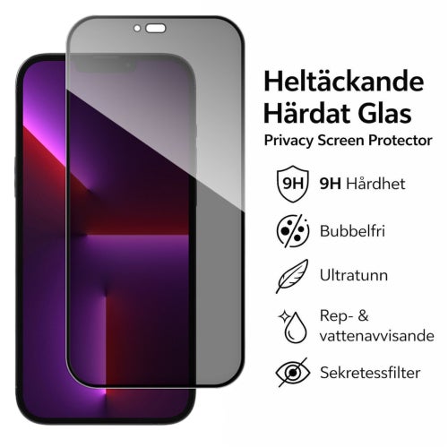 2st Wozinsky iPhone 15 Pro Max Privacy 9H Härdat Glas Skärmskydd Sekretessfilter