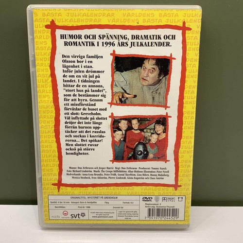 Mysteriet På Greveholm Dubbel DVD Julkalender Barn Familj Svenskt Tal 1996