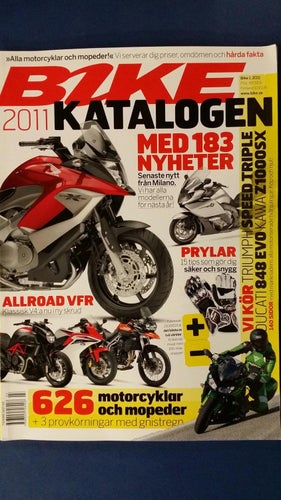 Bike katalogen 2011: Kawasaki Z1000SX, Ducati 848 Evo, Triumph Speed Triple