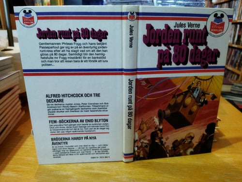 Jorden runt på 80 dagar Jules Verne. bok, Very Fine plus