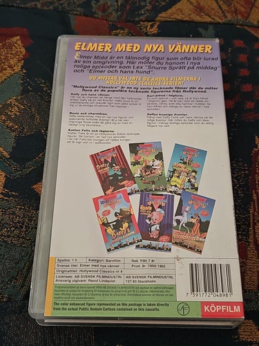 Elmer Med Nya Vänner - Hollywood Classics VHS Svenskt Tal