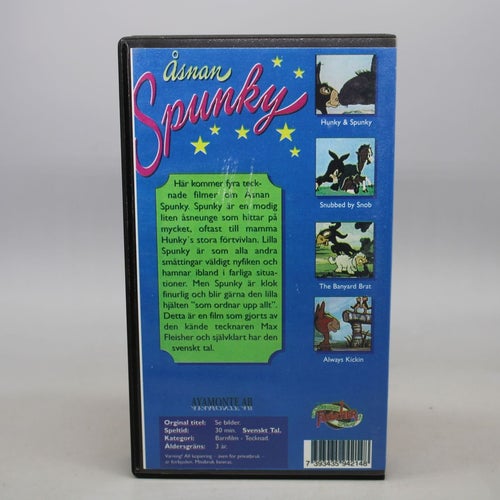Åsnan Spunky - Svenskt tal - VHS