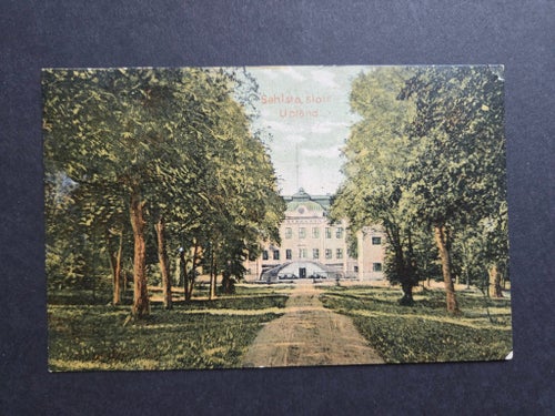 Sahlsta slott Uppland stämplat 1909