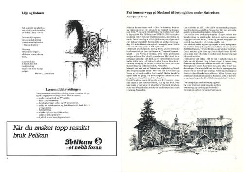 Jubileums Forming norsk blad fra 1989 Telemark lærerhøgskole Notodden
