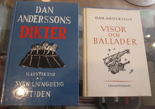2 böcker med dikter av Dan Andersson