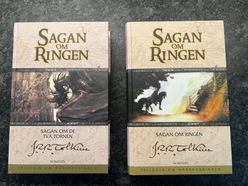 J.R.R. Tolkien – Sagan om Ringen & Sagan om de två tornen – Norstedts – Inbundna