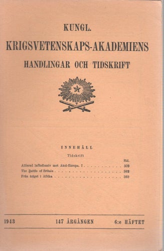 KKRVA - Handlingar och tidskrift - Nr 6 - 1943