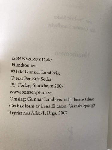 HUNDTOMTEN Gunnar Lundkvist Per-Eric Söder 2007
