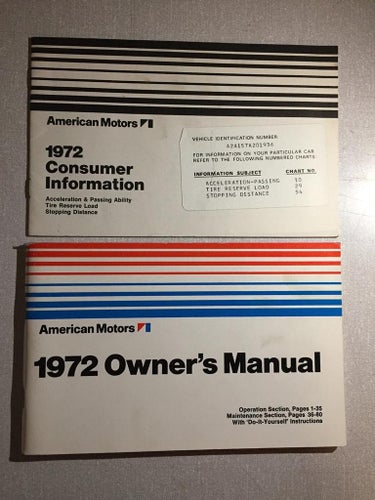 1972 AMC Owner's Manual