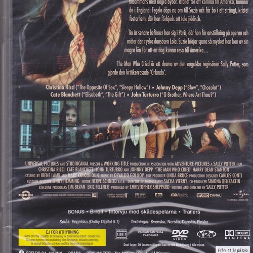 DVD / The Man Who Cried / Festival Series / Cate Blanchett / Ny & Inplastad