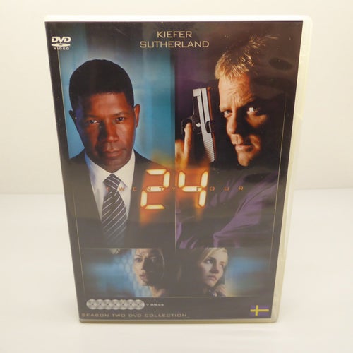 24 Säsong 2 - Kiefer Sutherland - Region 2, DVD-box, Svensk text, Fint skick