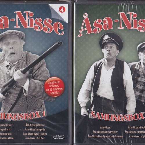 DVD / Åsa-Nisse Samlingsbox 1&2 / 14st filmer / ca. 21 timmar / Nya & Inplastade