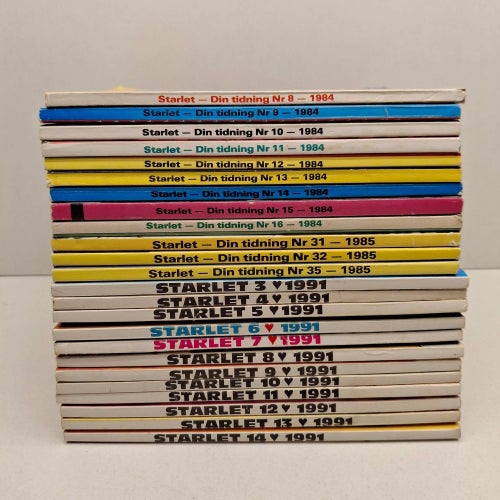 Starlet x24 från 80-90-talet - Seriepaket - Se bilder för nummer/årtal