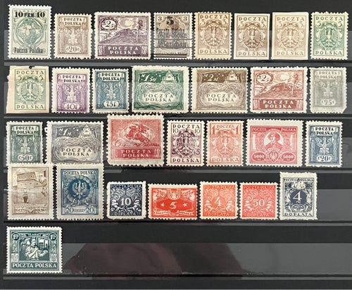 Polen tidig ostämplad samling.
