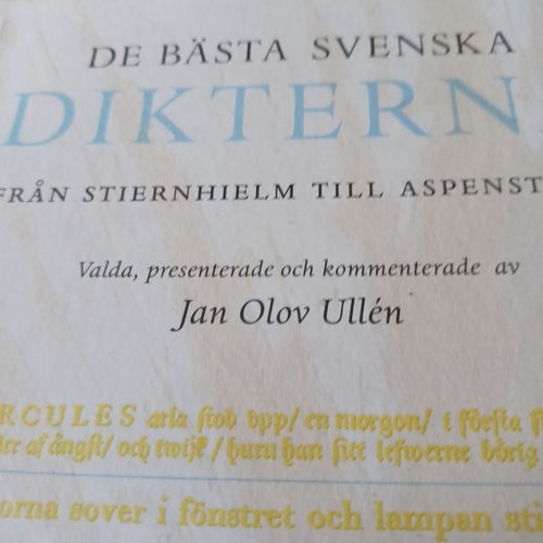 De bästa svenska dikterna av Jan Olov Ullén, 2007