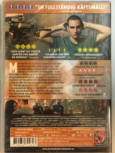 DVD Muren Omar Oscar nominerad Svensk text INPLASTAD