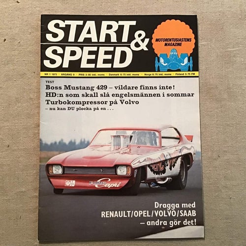 START & SPEED NR 1 1973 HAZZE VAGNMAN FROMM STORY,VOLVO TURBO,HD,DRAGRACING,