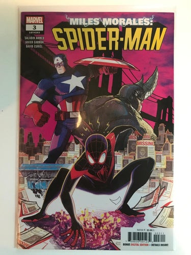 Miles Morales Spider-Man (2019 Marvel) #3A 1st appearance of Snatcher NM