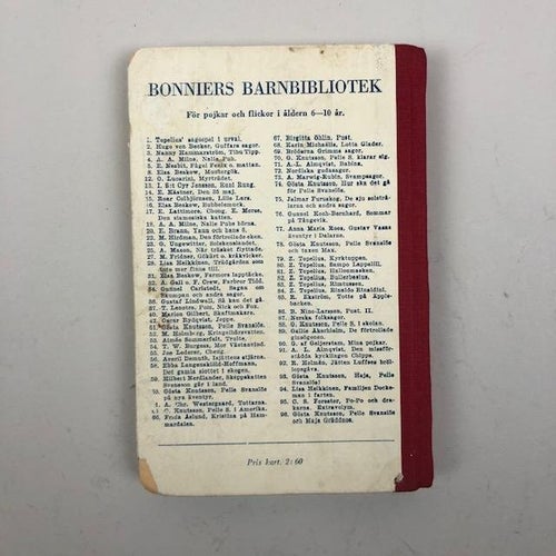 Bok, Pelle Svanslös klarar sig, , Bonniersförlag 1948 Gösta Knutsson