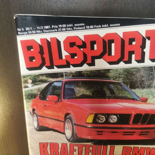 Bilsport 3, 1987