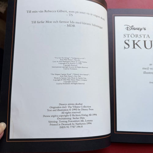 Walt Disney's STÖRSTA SKURKAR Todd Strasser Gil DiCicco 1994