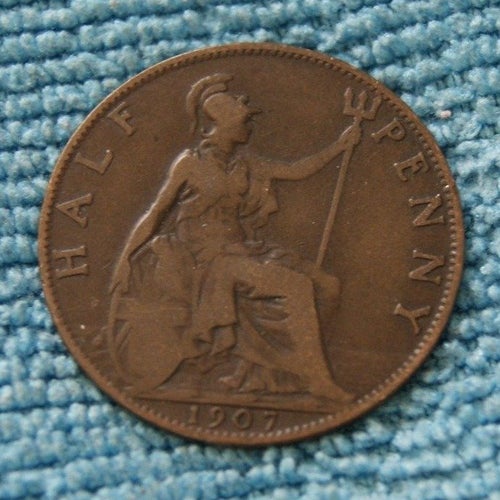 Storbritanien half penny 1907