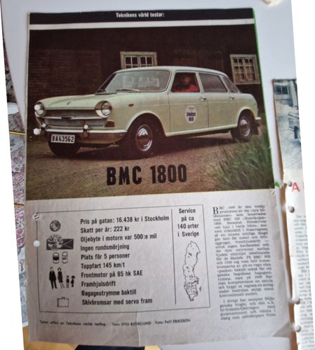 4 st. Tester BMC 1800 Sunbeam Rapier Rover 2000 Austin A55