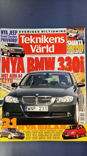 Teknikens Värld nr 11 2005: BMW 330i, Audi A4 3,2 FSI, Jeep Grand Cherokee