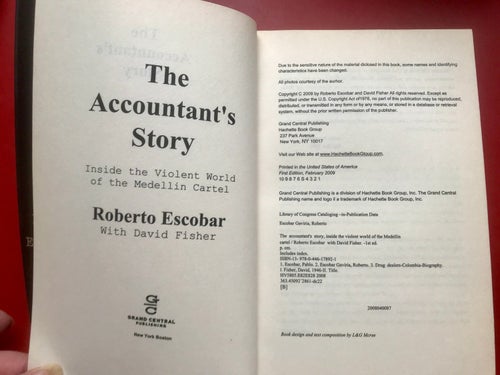 THE ACCOUNTANT'S STORY Roberto Escobar 2009