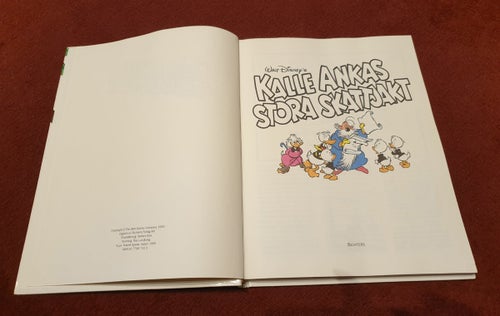 Kalle Ankas Stora Skattjakt, Walt Disney, år 1990, mycket stort format, 153 sido
