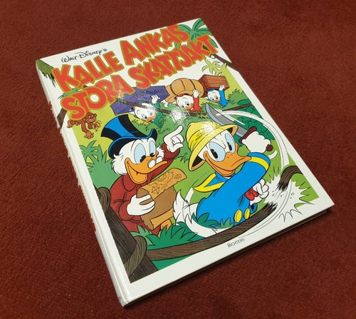 Kalle Ankas Stora Skattjakt, Walt Disney, år 1990, mycket stort format, 153 sido