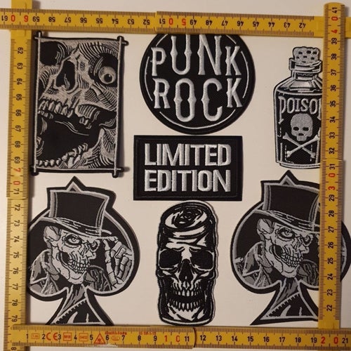 Punk Rock Tygmärken - 7 st