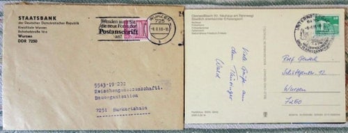 DDR-brev och kort med datum 8.8.88