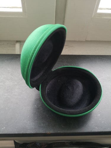 Klock förvarings/rese box skyddande, grön, 9,5 cm