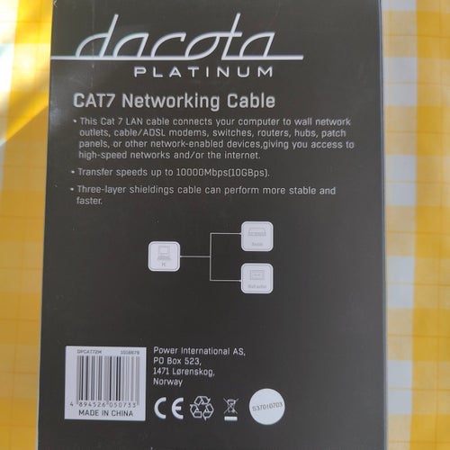 Ny Nätverkskabel Dacota Platinum CAT7 2m