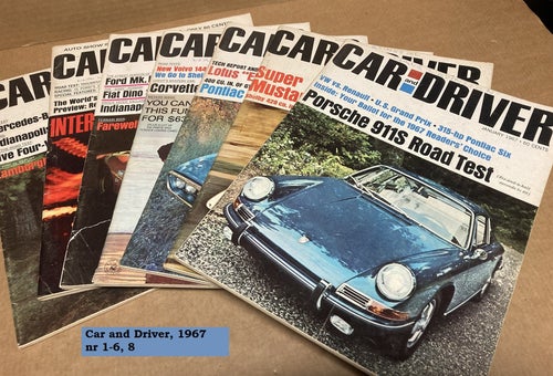 CAR and DRIVER 1967 ## 7 STYCKEN TIDNINGAR ##