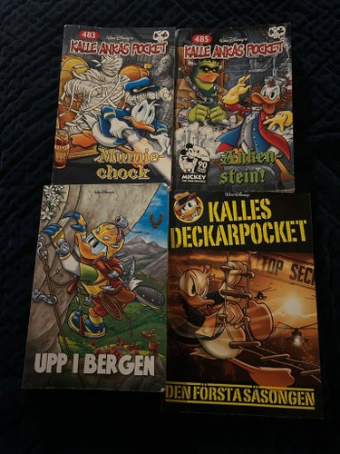 Kalle Ankas Pocket 4 st - Jubileumsnummer 483 & 485, Deckarpocket, Bergen