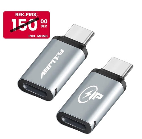 2-pack USB C till lightning adapter | Anslut Lightningenheter till USB-C | Å